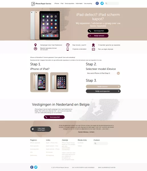 Nieuwe dealersite iPhone Repair Service